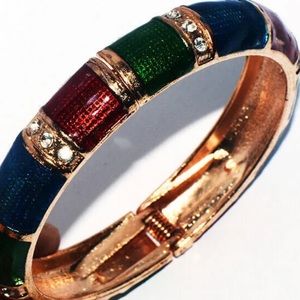 🆕 | Antique | Vintage | Cuff Bangle Bracelet | Gold Plated | 70 mm |